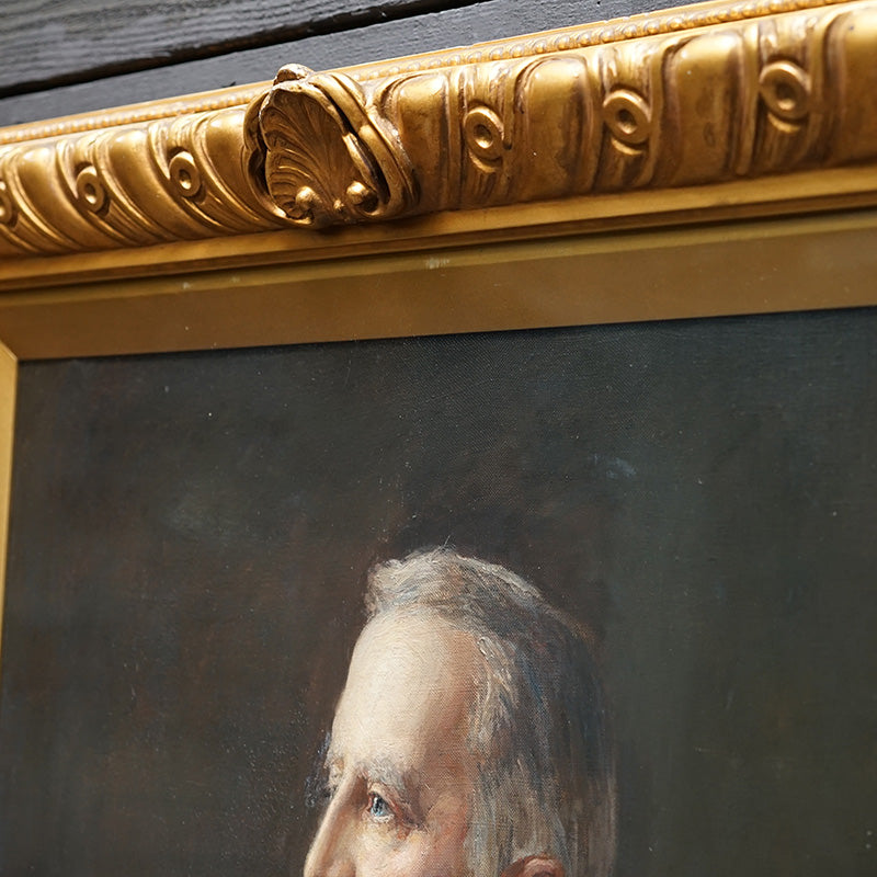 19th Cent. Lamport & Holt Shipping Co. Director Oil Portrait Trinity Marine