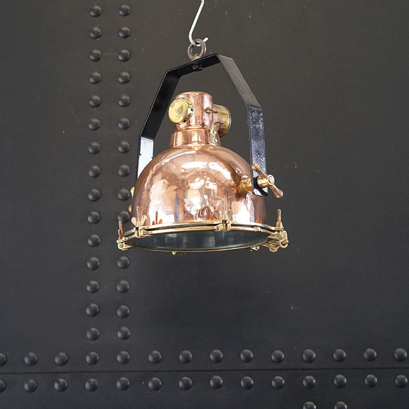 50’s Ships Copper Cargo Pendant Light Trinity Marine