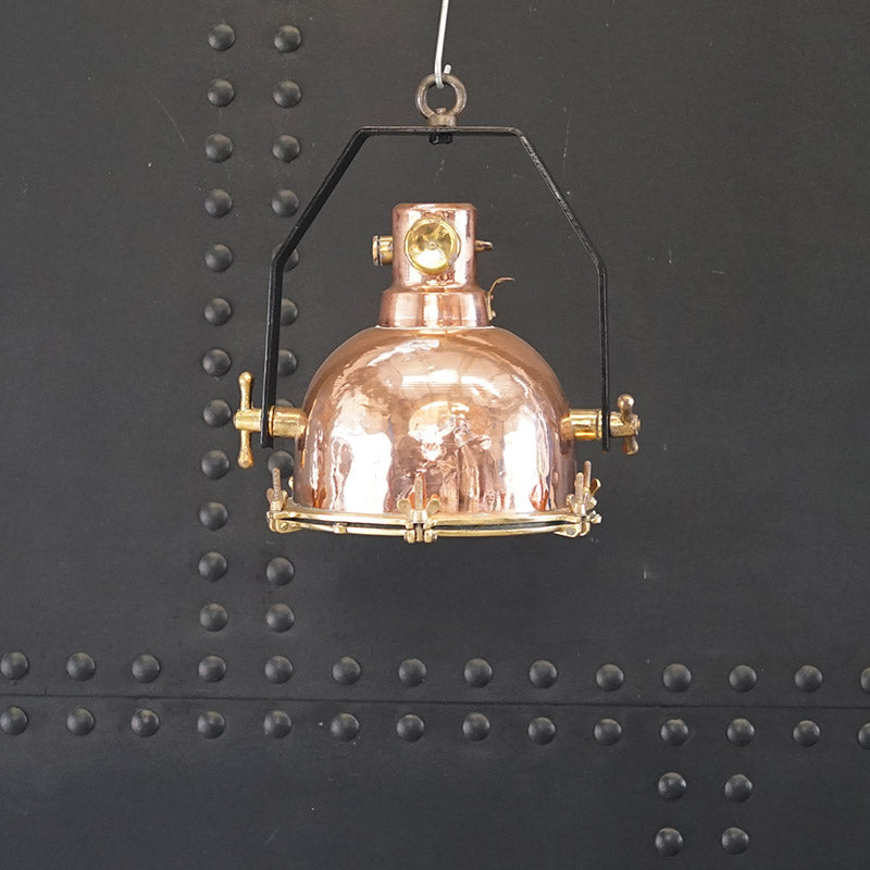 50’s Ships Copper Cargo Pendant Light Trinity Marine