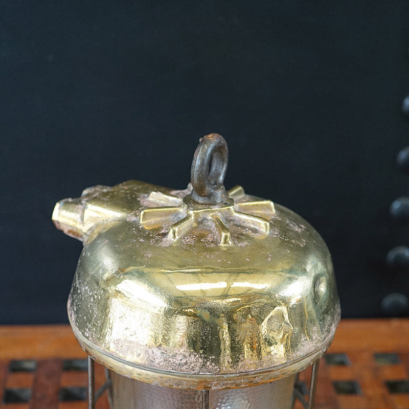 Acorn Dappled Glass Brass Pendant Trinity Marine