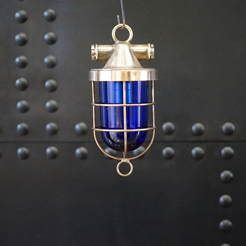 Blue Ships Inspection Pendant Light ex Cargo Ship Trinity Marine