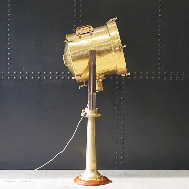 Brass Naval Frigate Searchlight Floor Lamp Trinity Marine
