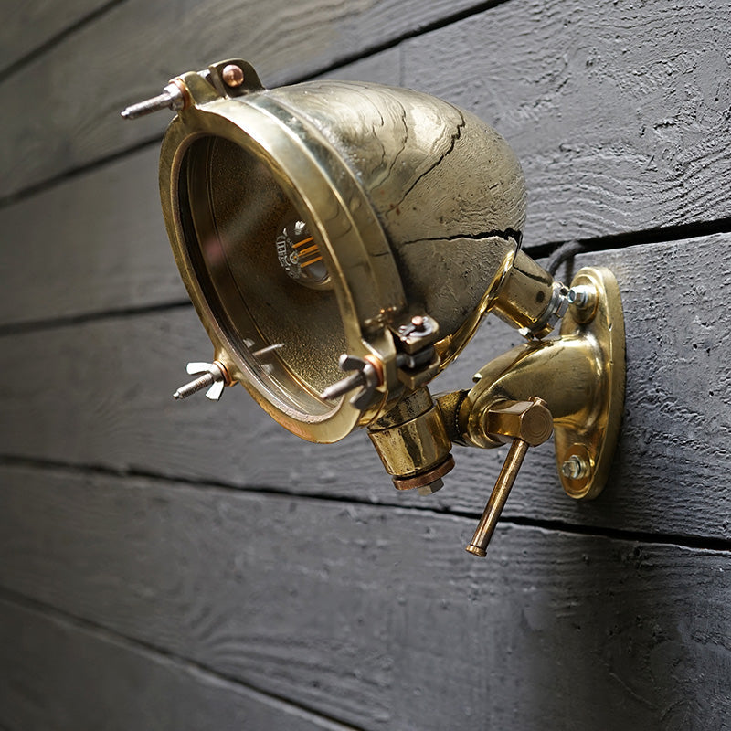 Brass Adjustable Ships Foxlight Wall Light Trinity Marine