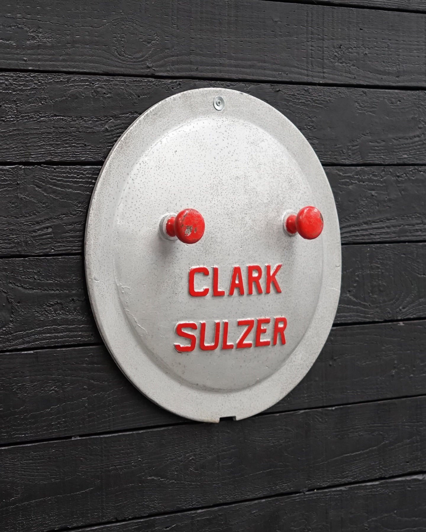 Vintage Clark Sulzer Ship’s Engine Inspection Hatch Cover Trinity Marine