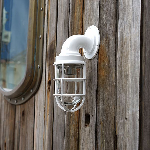 Large White Swan Neck Wall Light Trinity Marine