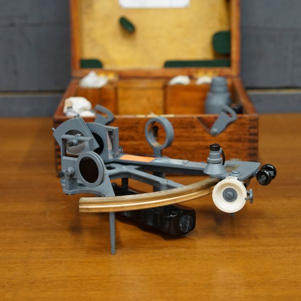 Royal Navy Silver Scale Sextant - Henry Hughes & Son Unpolished Trinity Marine