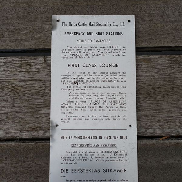 RMS Windsor Castle Boat Station Sign Trinity Marine