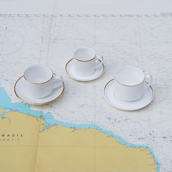 HMS Ark Royal HMS Invincible - Set of 4 Espresso Cup and Saucer Trinity Marine