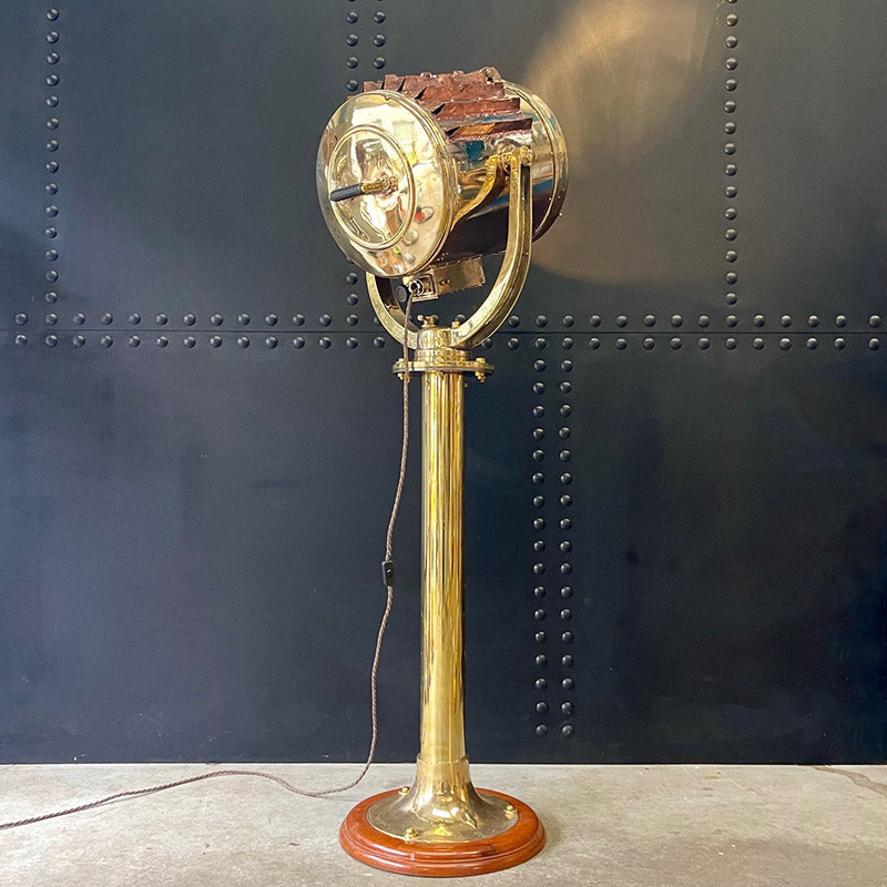 Floor Lamp Brass Ships Searchlight ex MV Atlas Trinity Marine