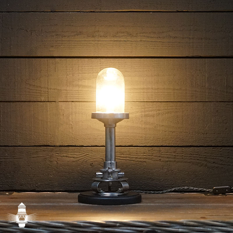 HMS Hermes (R12) Table Lamp - Medium Clear Glass Trinity Marine