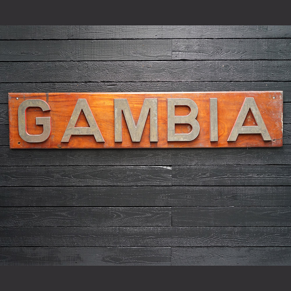HMS Gambia 1942 (48) Cruiser Nameboard Trinity Marine