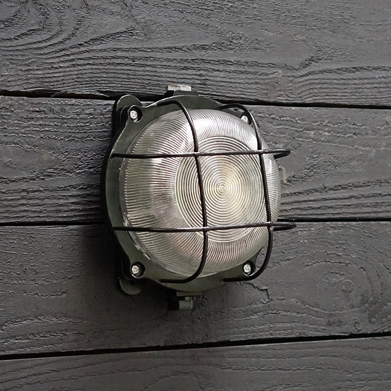 MV Excel | Marine Caged Bulkhead Light - Black Trinity Marine