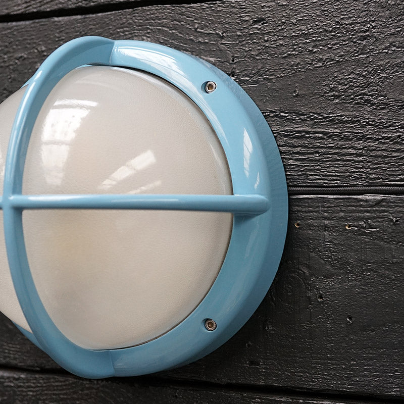 Italian Promenade Deck Bulkhead Light - Trade Wind Blue Trinity Marine