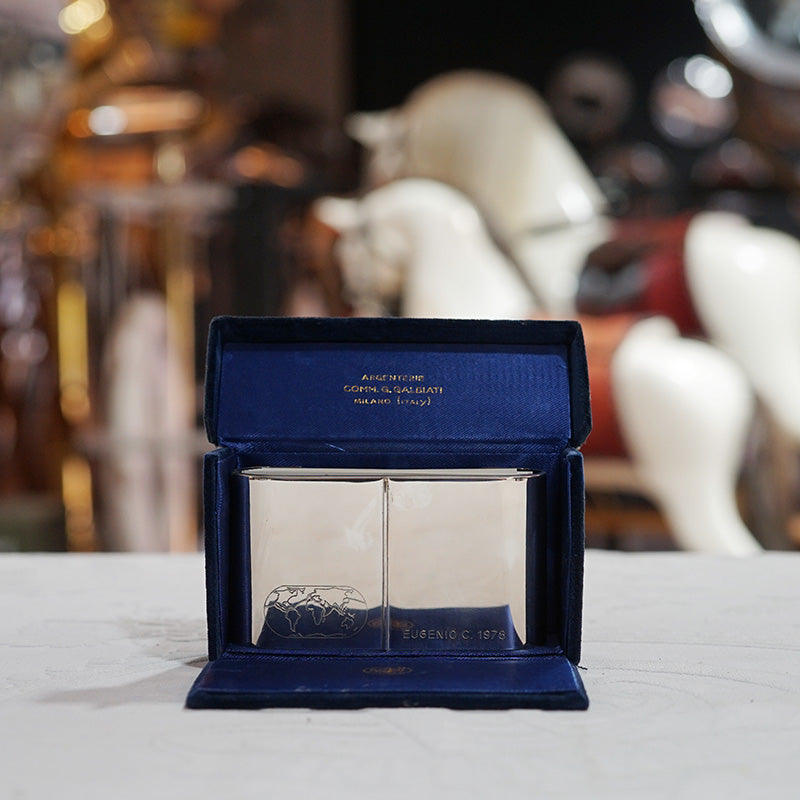 Italian Silver Business Card Holder - Eugenio C Trinity Marine