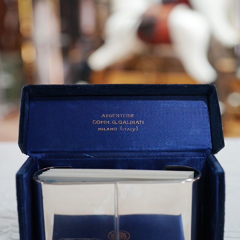 Italian Silver Business Card Holder - Eugenio C Trinity Marine