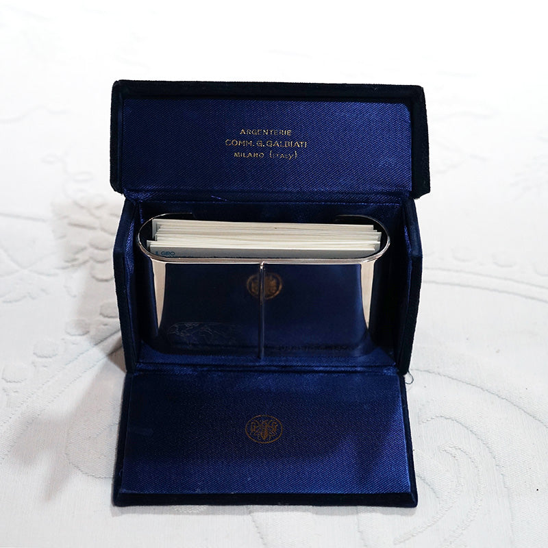 Italian Silver Business Card Holder - Eugenio C Trinity Marine