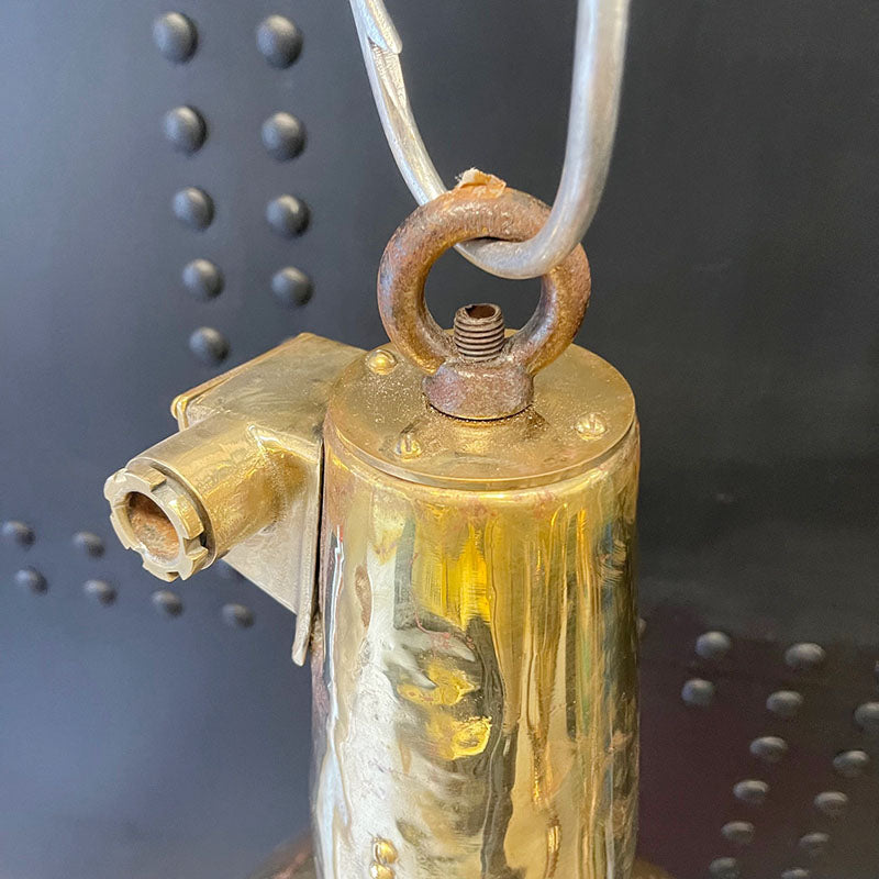 Japanese Navy Brass Spot Pendant Light - Large Trinity Marine