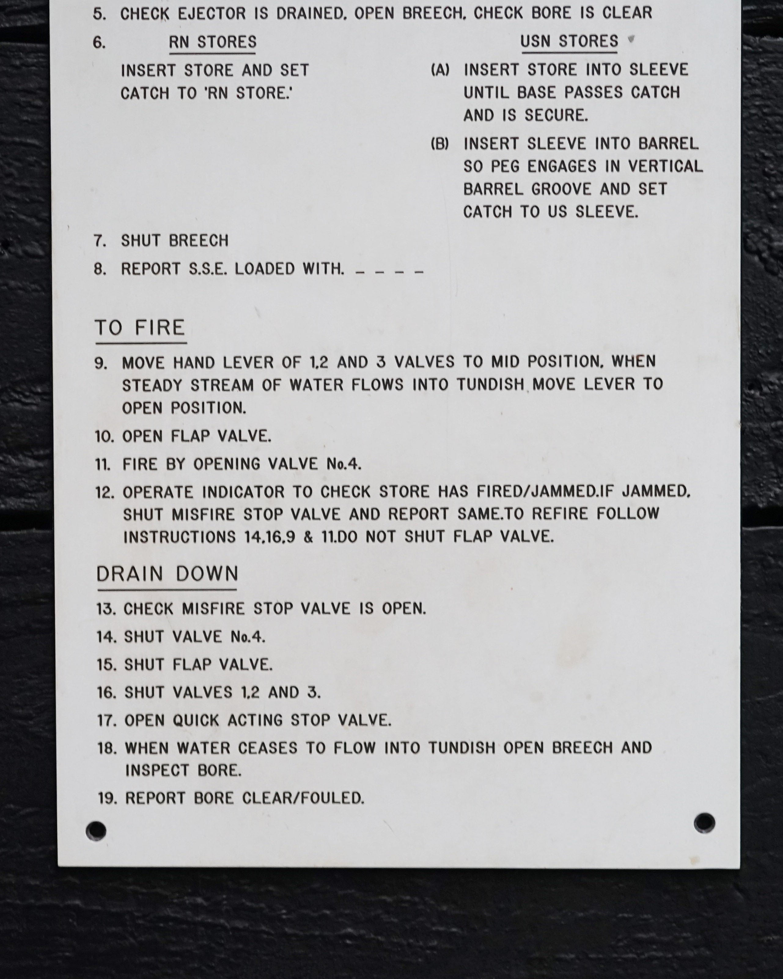 Mk4 Sign from HMS Orpheus Trinity Marine