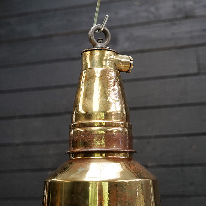 MV Sea Queen Brass Cargo Bay Pendant Light Trinity Marine