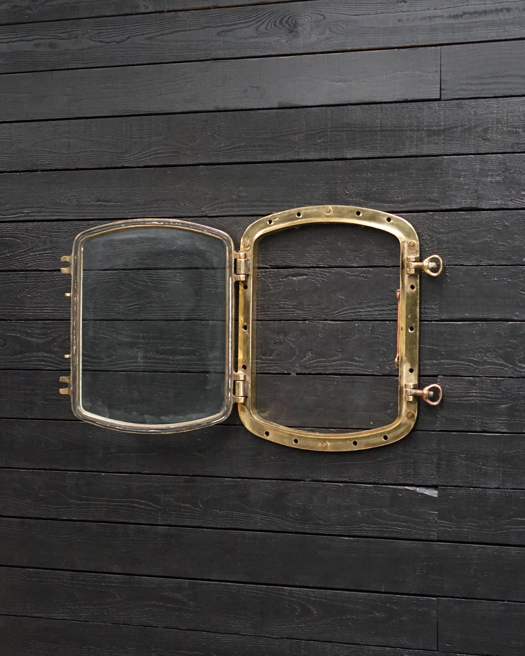 Opening Curved Brass Ships Windows - 67 x 56 Trinity Marine