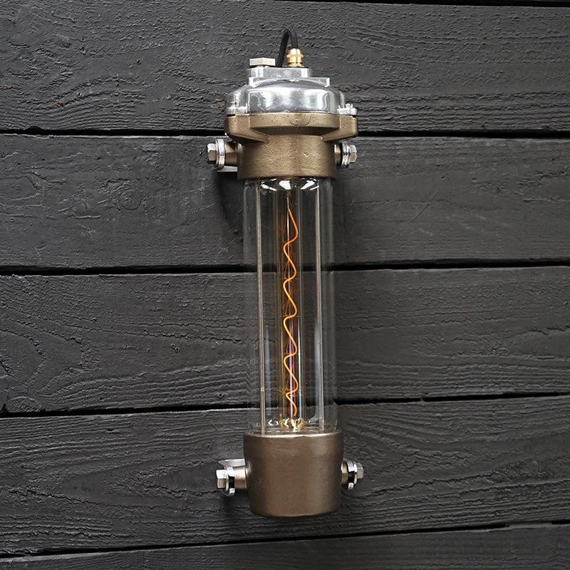 Original HMS Ark Royal Fluorescent Tube Light - Gun Metal Bronze Trinity Marine