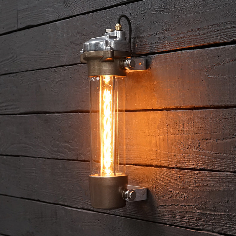 Original HMS Ark Royal Fluorescent Tube Light - Gun Metal Bronze Trinity Marine