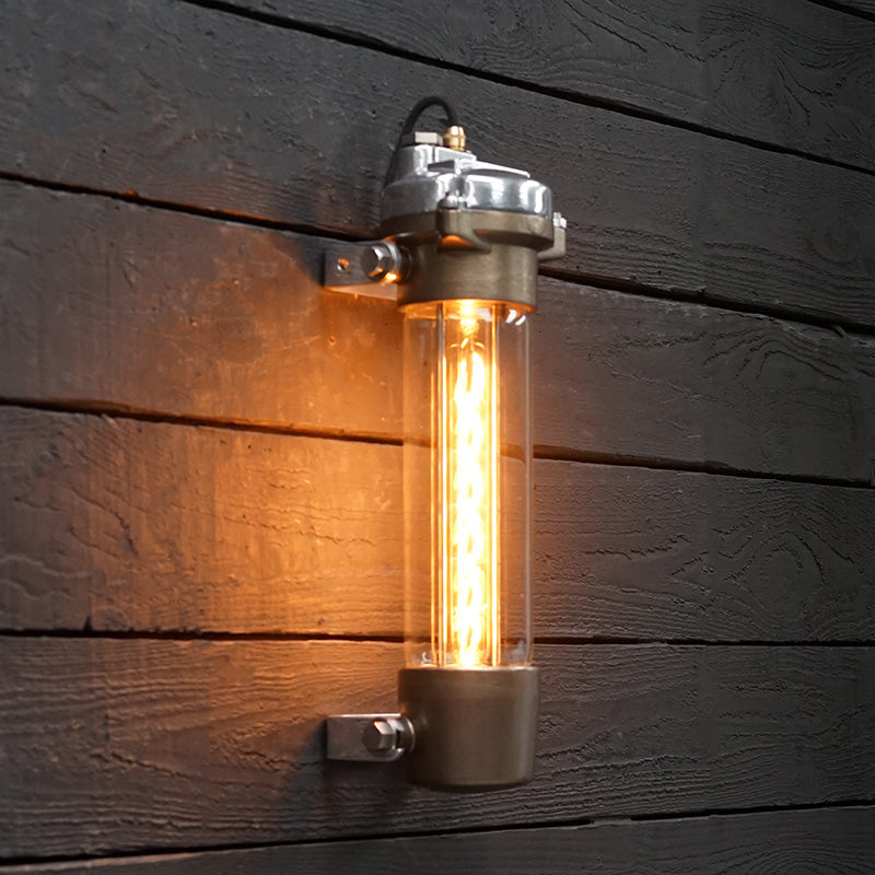 Original HMS Ark Royal Fluorescent Tube Light - Gun Metal Bronze Trinity Marine