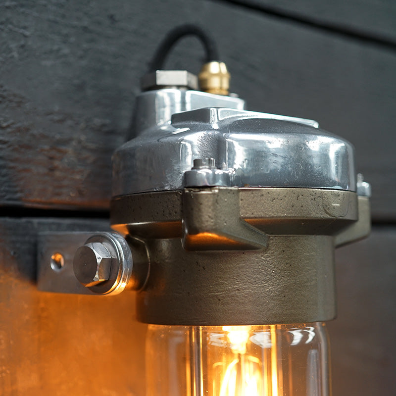 Original HMS Ark Royal Fluorescent Tube Light - Gun Metal Bronze Trinity Marine