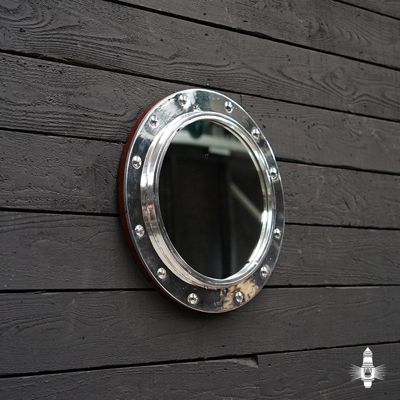 Original Ships Salvage Fixed Porthole Mirror - 19in Trinity Marine