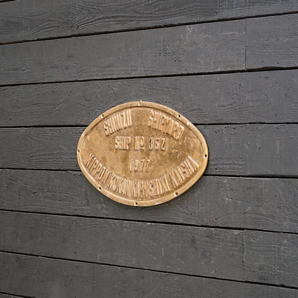 Original Ships Engine - Builders Plate Shimizu 1977 Trinity Marine