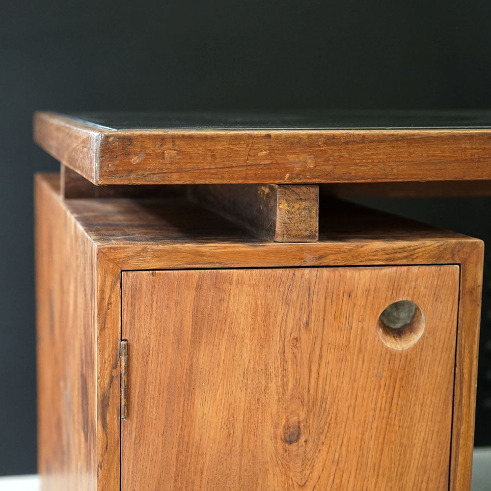 Pierre Jeanneret X- Leg Administrative Desk & Chair Set c.1960 Trinity Marine