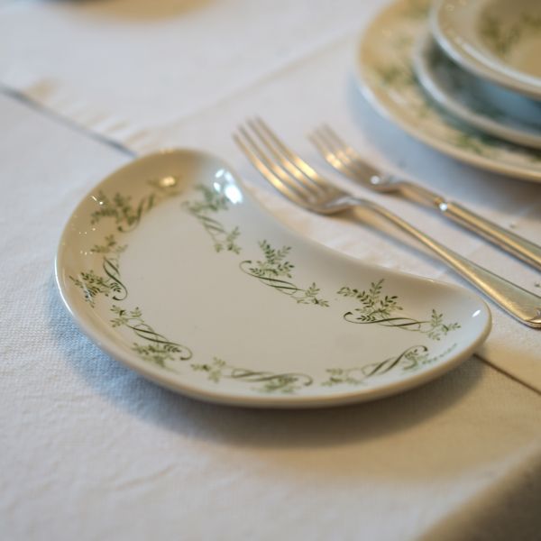 RMS Windsor Castle Tableware - Half Moon Dish c.1950's Trinity Marine