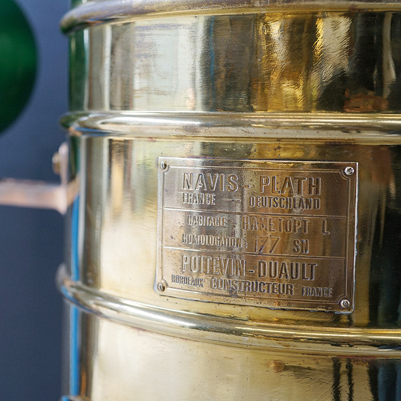 Rare Brass Binnacle - French Navy Trinity Marine