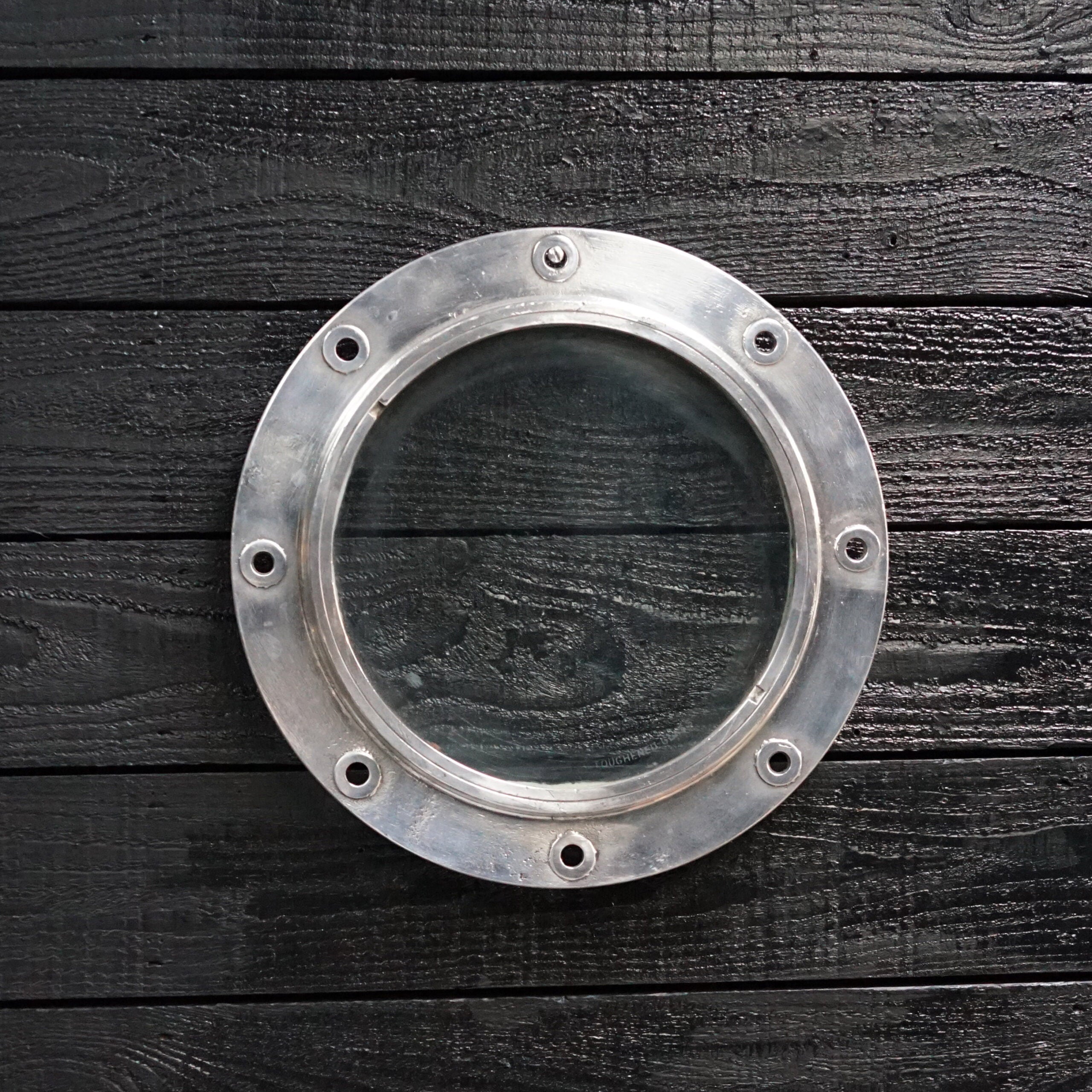 Reclaimed 12in Glass Porthole - Weather Lip Trinity Marine