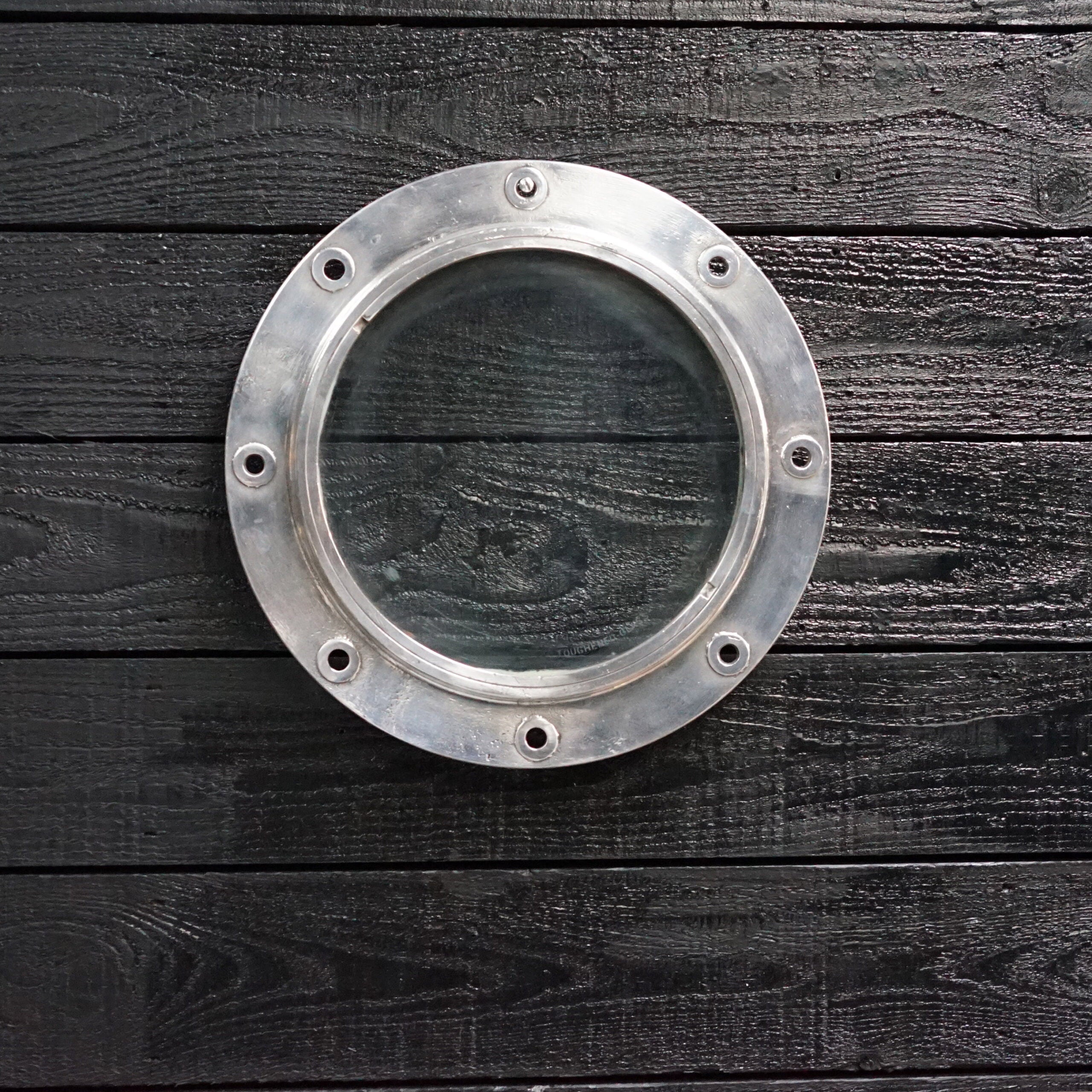 Reclaimed 12in Glass Porthole - Weather Lip Trinity Marine