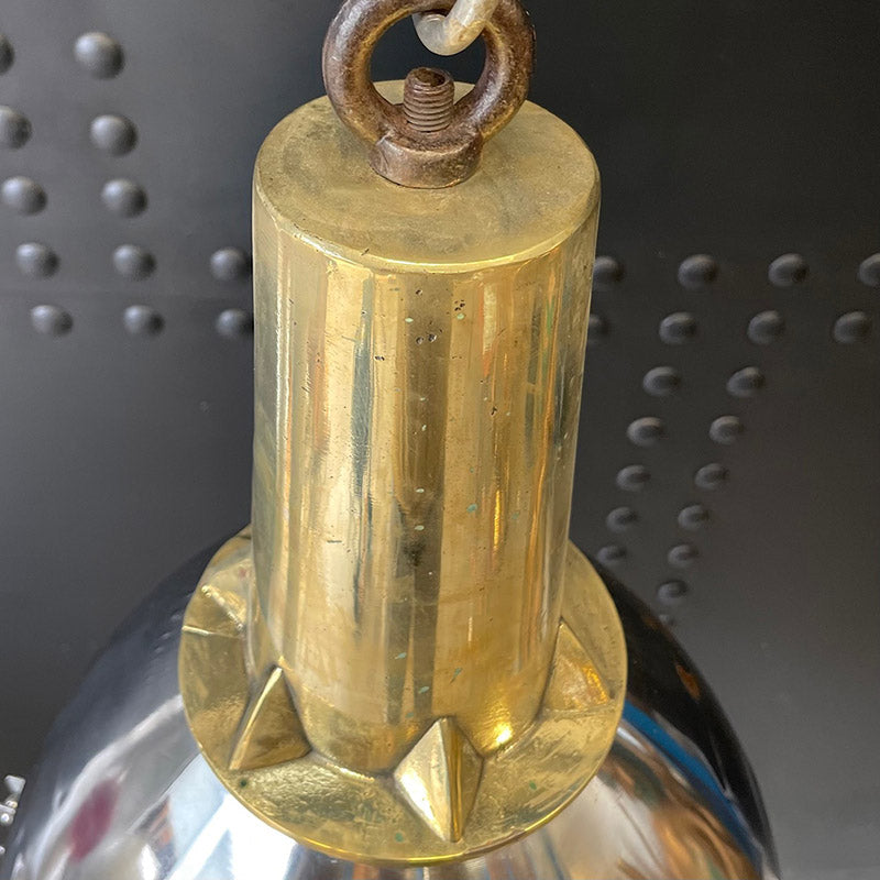 Reclaimed Ships Steel & Brass Fox Light Pendant XL Trinity Marine