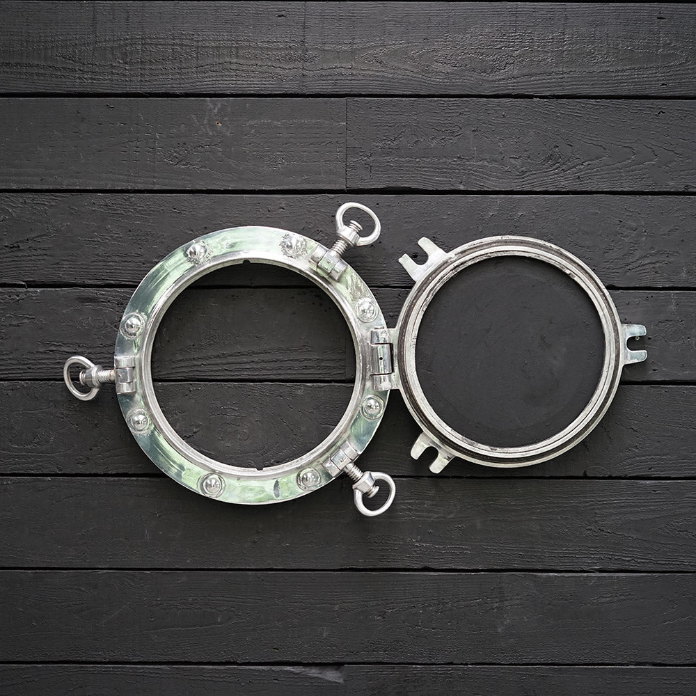 Reclaimed Ships Aluminium Opening Porthole - Mirror Trinity Marine