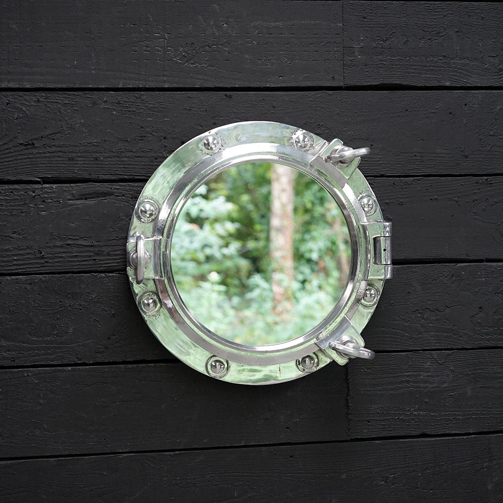 Reclaimed Ships Aluminium Opening Porthole - Mirror Trinity Marine