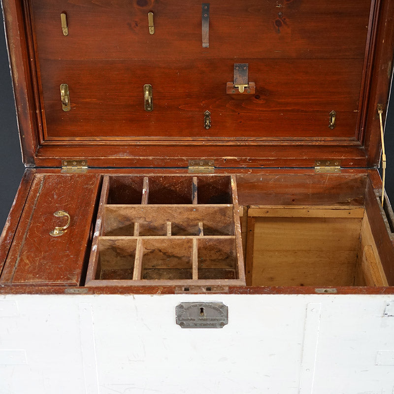 Painted Royal Navy Officers Trunk Trinity Marine