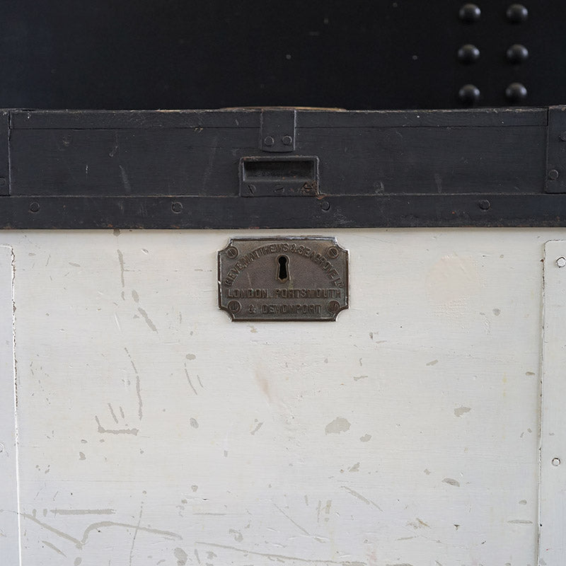 Painted Royal Navy Officers Trunk Trinity Marine