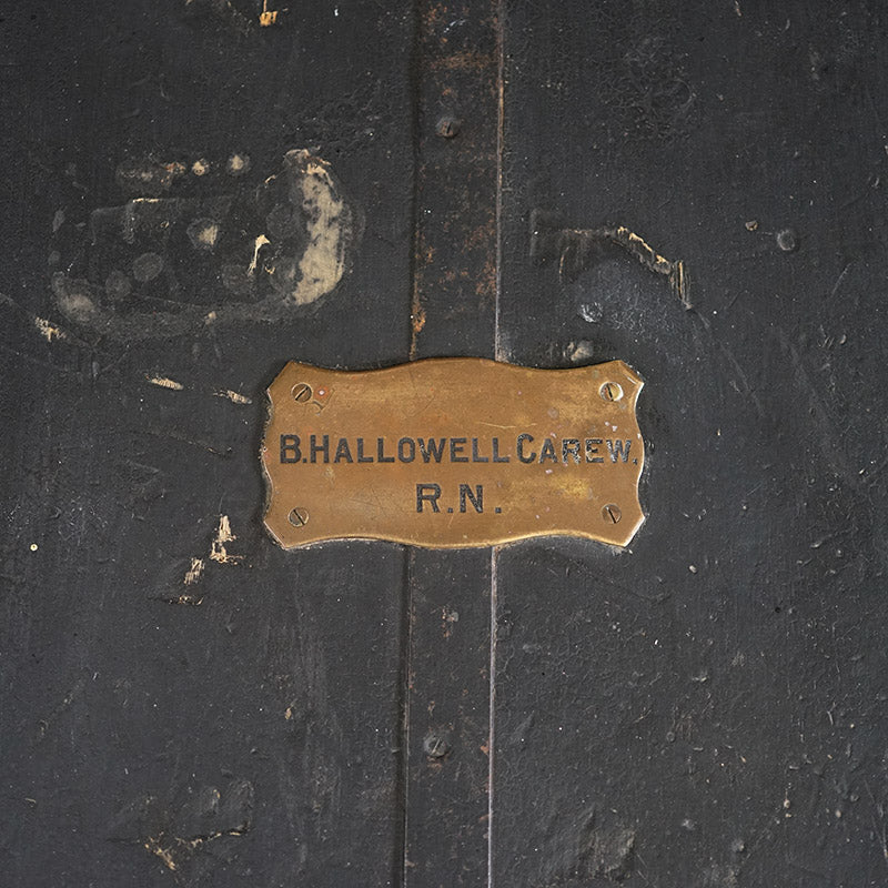 Painted Royal Navy Officers Trunk Trinity Marine