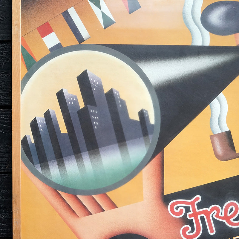 Original 1970s SS France Cabin Posters - Terry Allen Telescope Trinity Marine