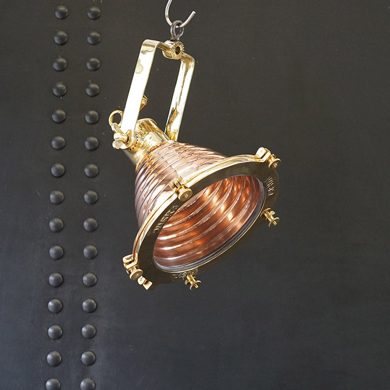 Ocean Liner Fluted Copper Cargo Pendant Trinity Marine