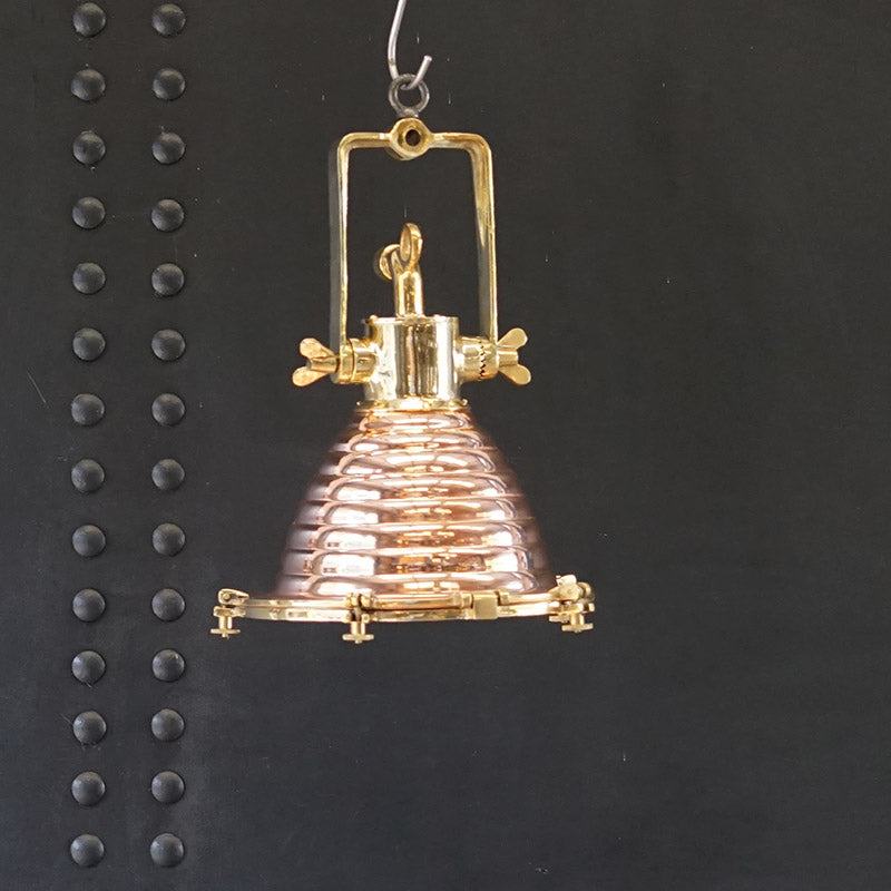 Ocean Liner Fluted Copper Cargo Pendant Trinity Marine