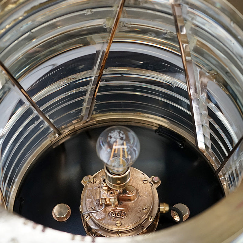 Spectacular Trinity House Lighthouse Drum Lens on Buoy Stand Trinity Marine