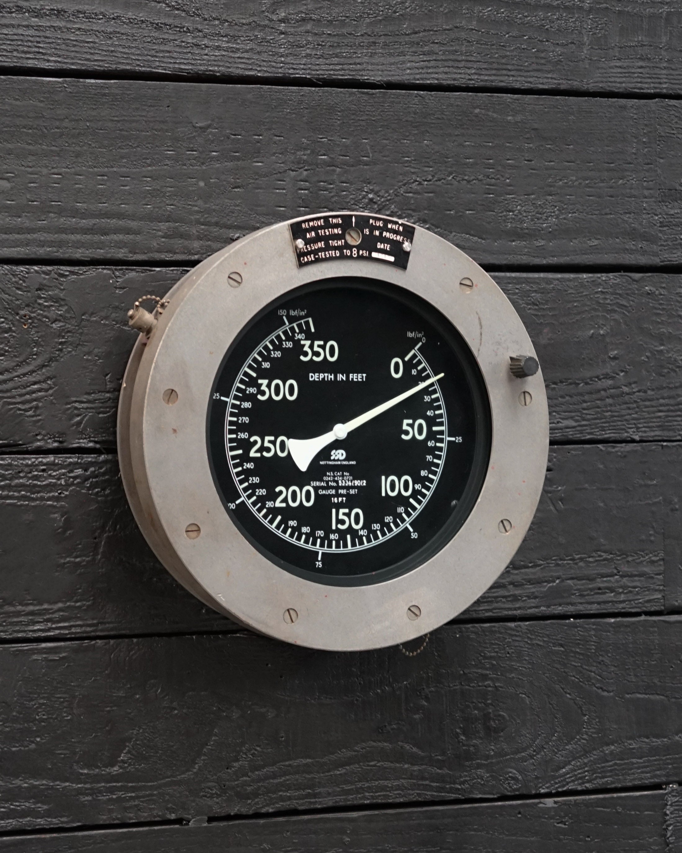 Submarine Depth Gauge - Triton Class Trinity Marine