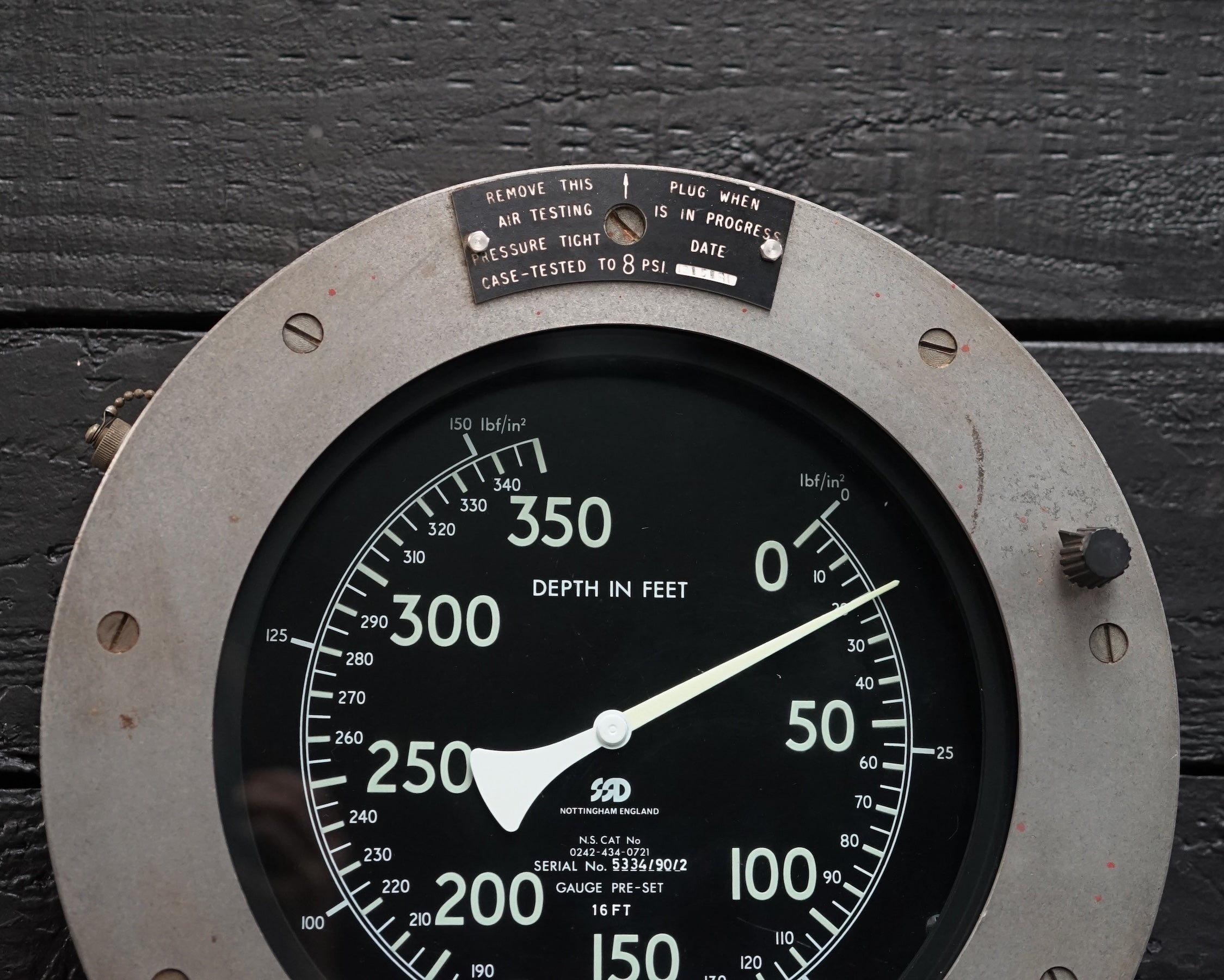 Submarine Depth Gauge - Triton Class Trinity Marine