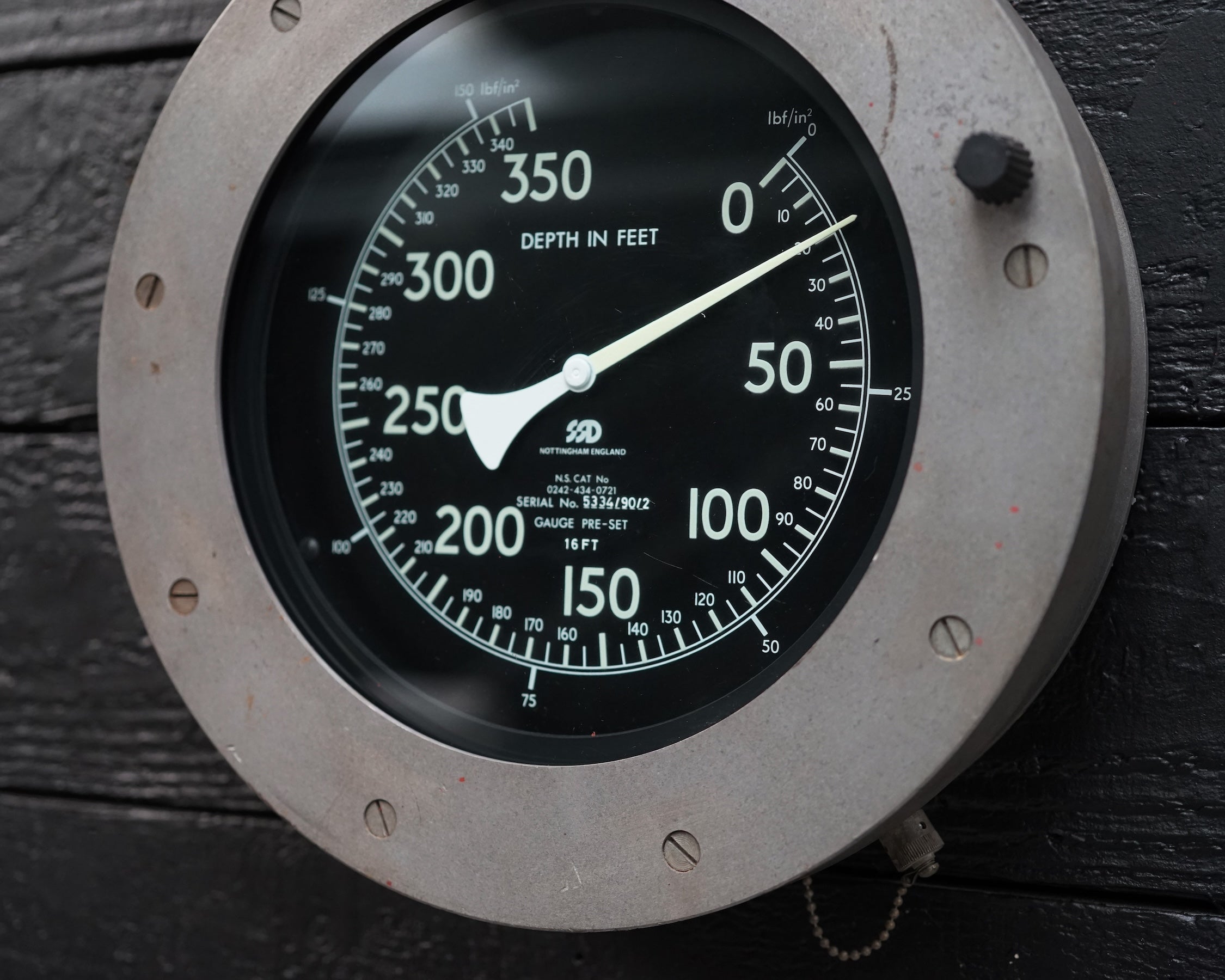 Submarine Depth Gauge - Triton Class Trinity Marine