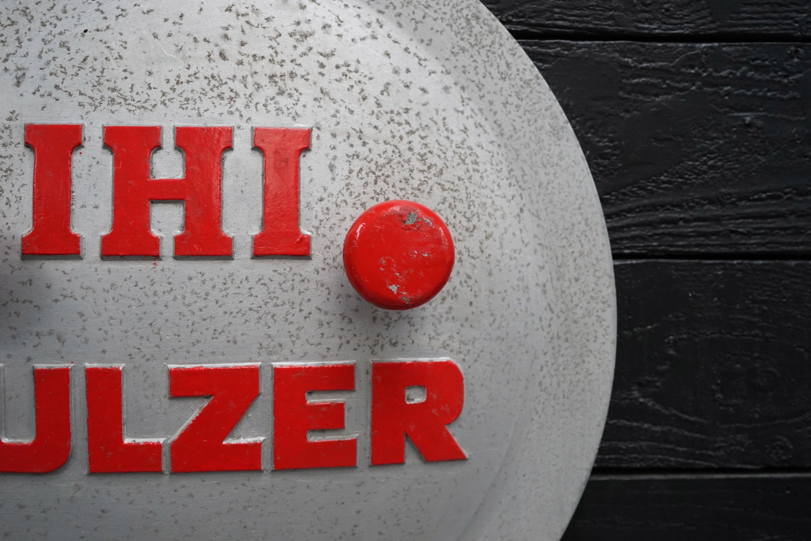 Vintage IHI Sulzer Ship’s Engine Inspection Hatch Cover Trinity Marine