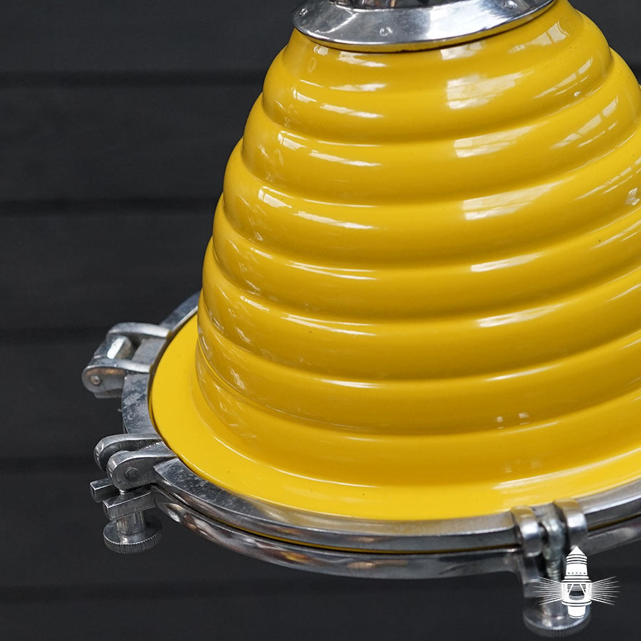 Wiska Aluminium Fluted Cargo Pendant - Submarine Yellow Trinity Marine